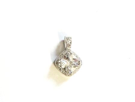 A White Cubic Zirconia Pendant.