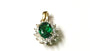 9 CT Yellow Gold Emerald Cz Pendant Chained 7×5