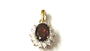 9 CT Yellow Gold Garnet Cz Pendant Stone Size 7×5