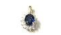 9 CT Yellow Gold Sapphire Cz Pendant .Stone Size 7×5 mm