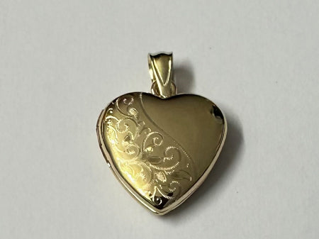 16 mm Heart Shaped 9 Ct Gold Locket