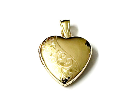 16 mm Heart Shaped 9 Ct Gold Locket