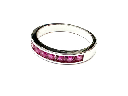 Ruby Cubic Zirconia Silver Ring