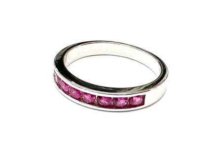 Ruby Cubic Zirconia Silver Ring
