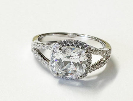 9ct White Gold Cubic Zirconia Ring