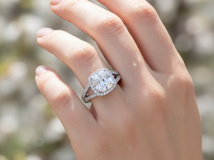 9ct White Gold Cubic Zirconia Ring