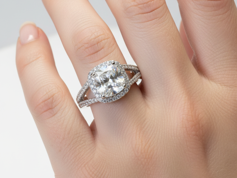 A White Cubic Zirconia Ring