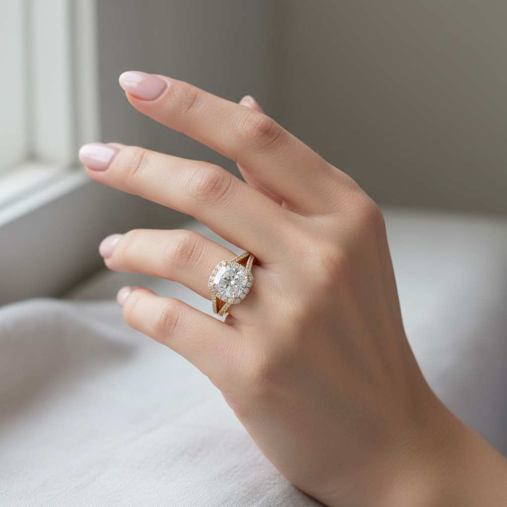 9ct Yellow Gold Cubic Zirconia Ring