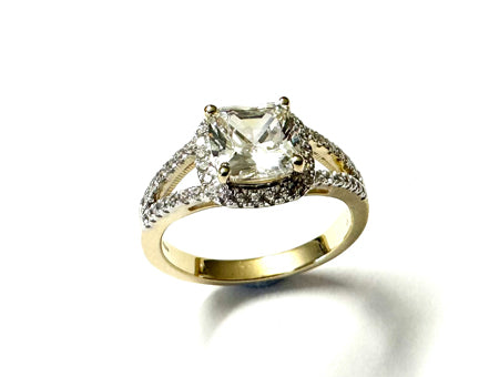 9ct Yellow Gold Cubic Zirconia Ring