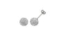 White Crystal 6 mm Silver Earring Boxed.
