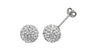 White Crystal 8 mm Silver Earring boxed.