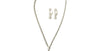 White Cz Silver Necklace And Earring Set