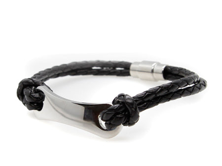 Leather Stainless Steel Bracelet