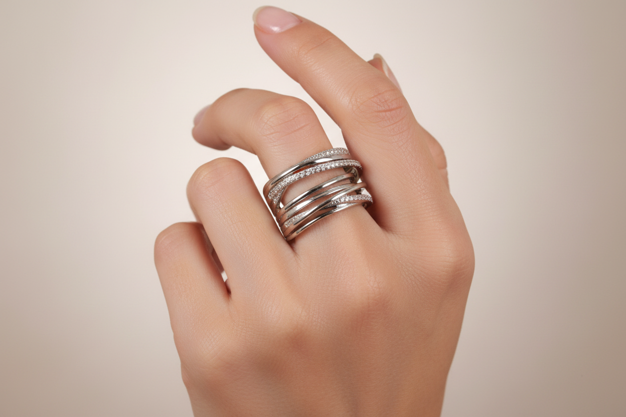 A White Cubic Zirconia Ring