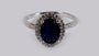 A Sapphire & White Cubic Zirconia Ring