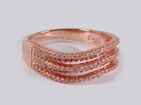 Silver with Rose Gold Plate Ring