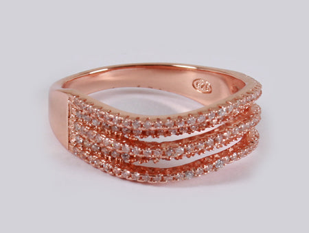 Silver with Rose Gold Plate Ring