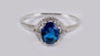 A Sapphire & White Cubic Zirconia Ring