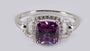 A Amethyst & White Cubic Zirconia Ring