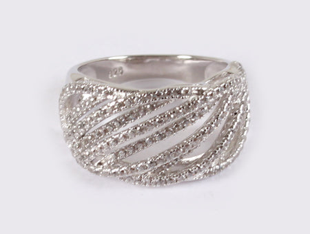 A White Cubic Zirconia Ring