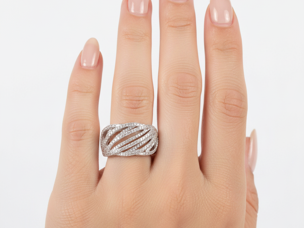 A White Cubic Zirconia Ring