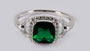 Emerald & White Cubic Zirconia Ring