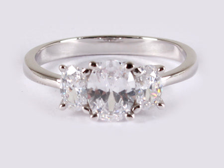 A White Cubic Zirconia Ring