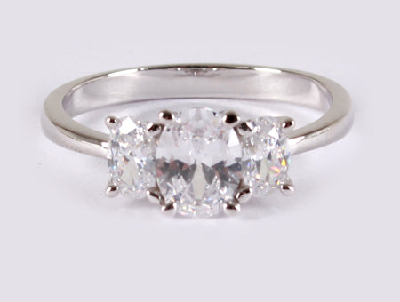A White Cubic Zirconia Ring