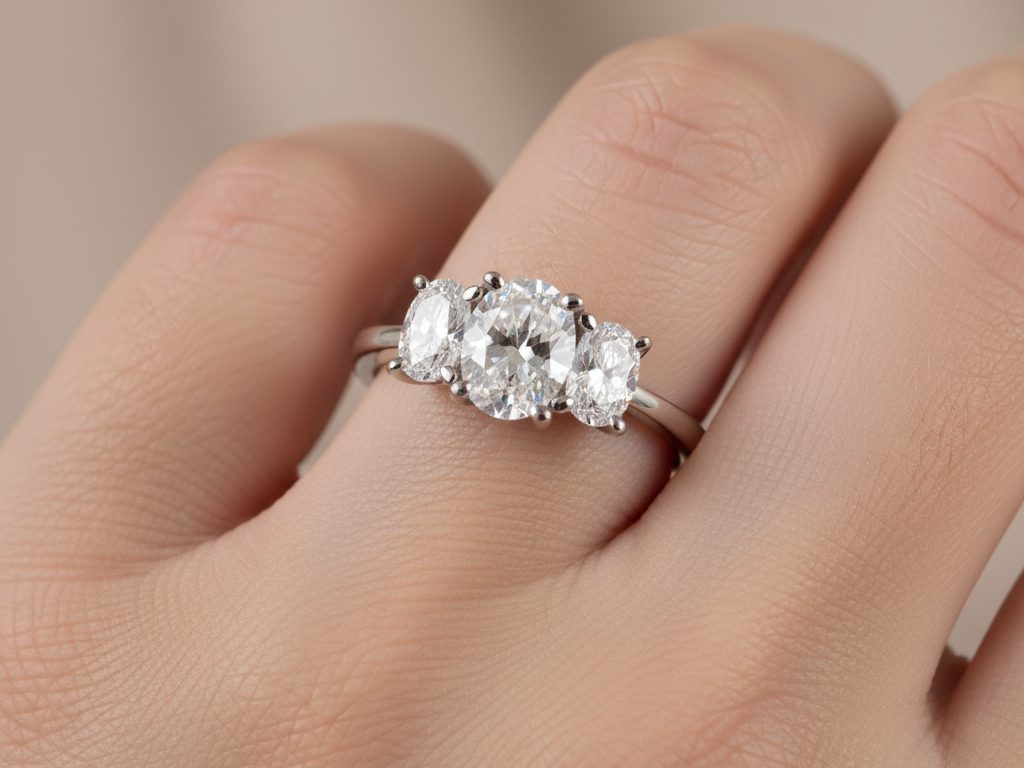 A White Cubic Zirconia Ring