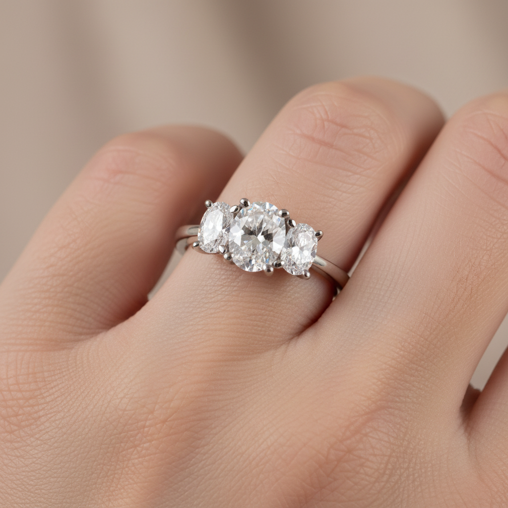 A White Cubic Zirconia Ring