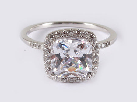 A White Cubic Zirconia Ring