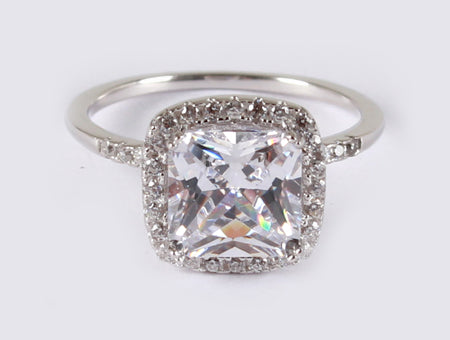 A White Cubic Zirconia Ring