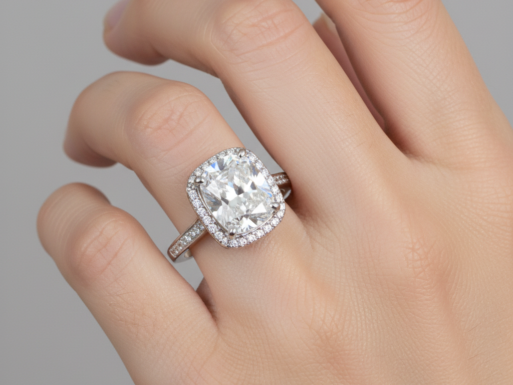 A White Cubic Zirconia Ring