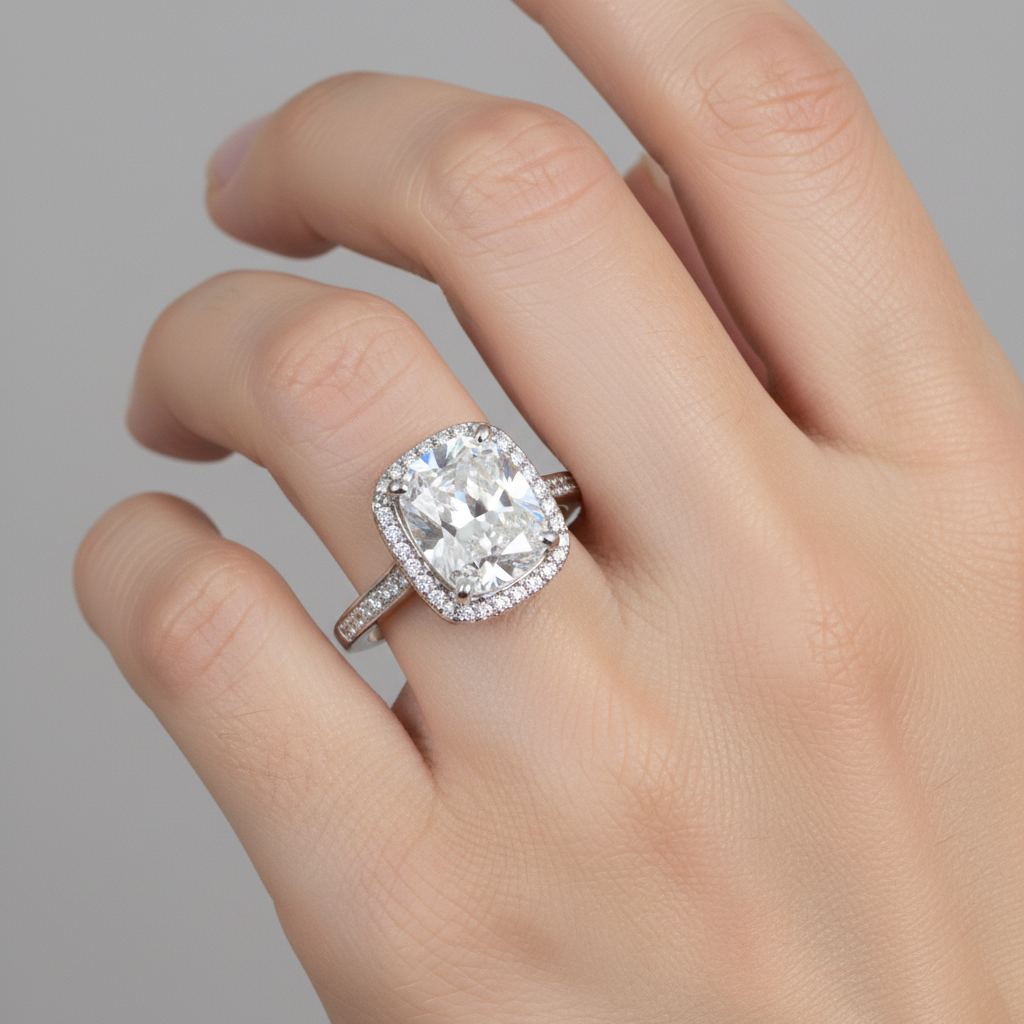 A White Cubic Zirconia Ring