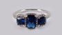 A Sapphire & White Cubic Zirconia Ring