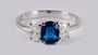 A Sapphire & White Cubic Zirconia Ring