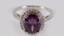 A Amethyst & White Cubic Zirconia Ring