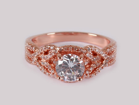 Silver with Rose Gold Plate Ring