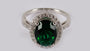 Emerald & White Cubic Zirconia Ring