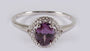 A Amethyst & White Cubic Zirconia Ring