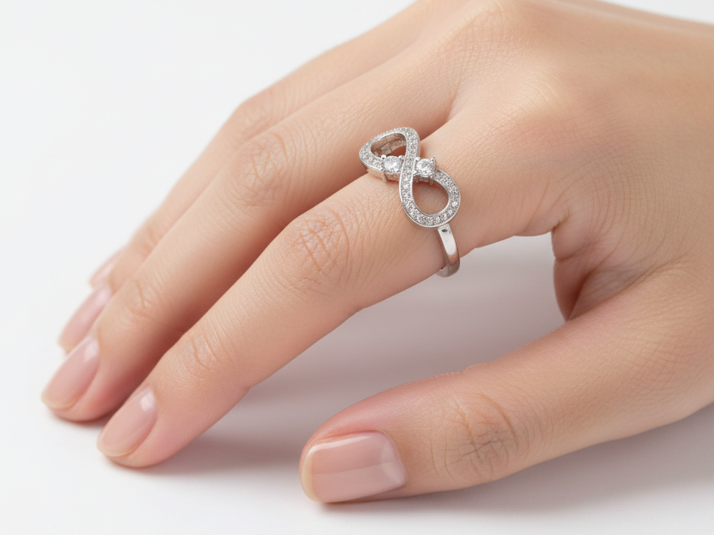 A White Cubic Zirconia Ring