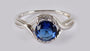 A Sapphire & White Cubic Zirconia Ring