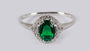 Emerald & White Cubic Zirconia Ring