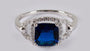 A Sapphire & White Cubic Zirconia Ring