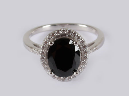 Black & White Cubic Zirconia Ring