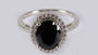 Black & White Cubic Zirconia Ring