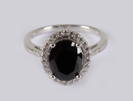 Black & White Cubic Zirconia Ring
