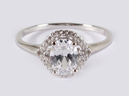 A White Cubic Zirconia Ring