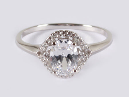 A White Cubic Zirconia Ring