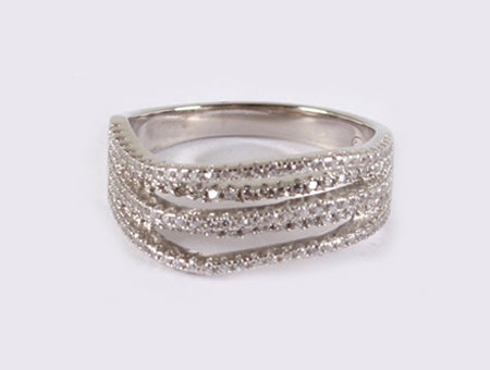 A White Cubic Zirconia Ring